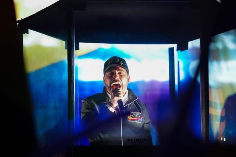Abelardo De la Espriella durante su asunción como presidente de Colombia