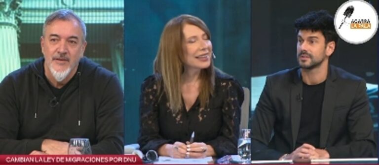 Manuel Bongiovanni y Rodolfo Aguiar durante el debate en LN+