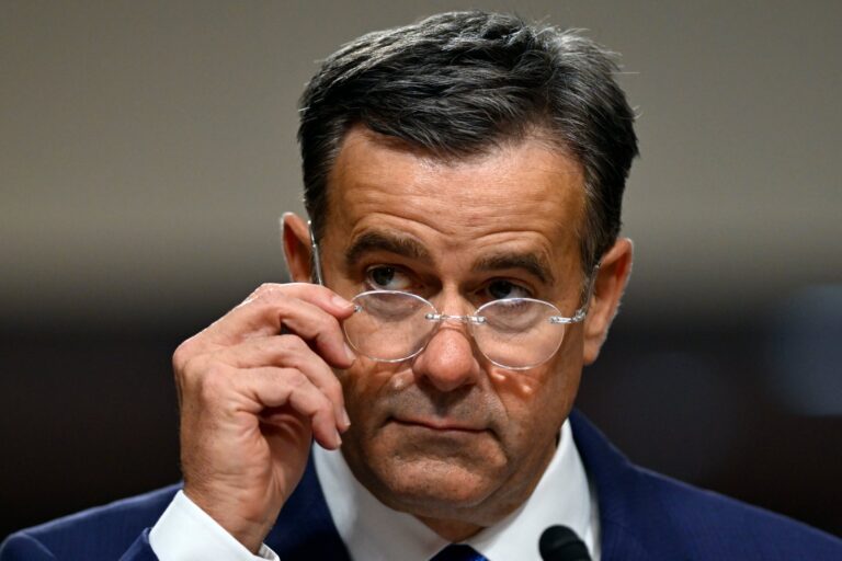 John Ratcliffe, director de la CIA, durante una conferencia