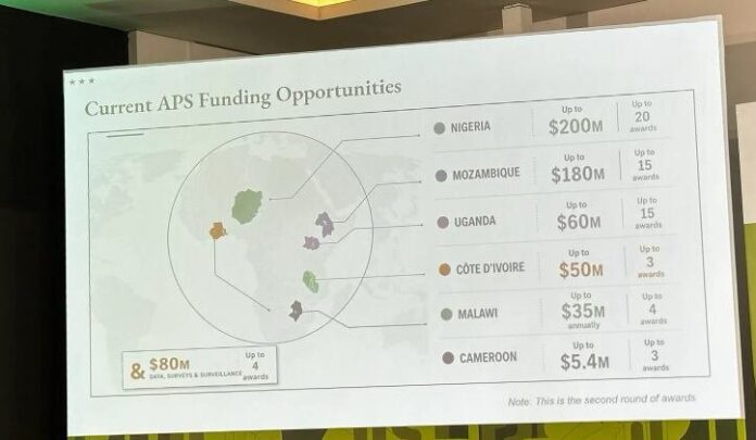 Mapa de África con errores geográficos mostrado en la conferencia AIDS 2026