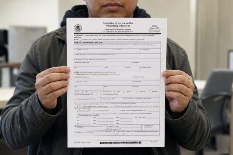 Formulario I-589 de asilo en Estados Unidos