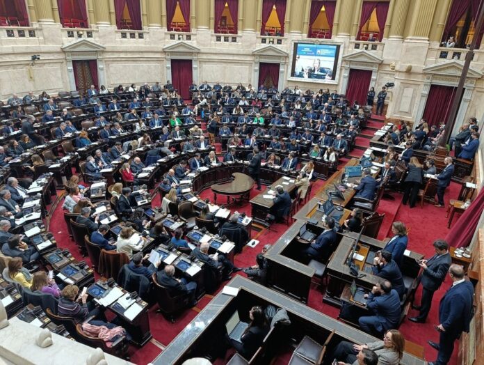 Vista del recinto de la Cámara de Diputados de la Nación Argentina