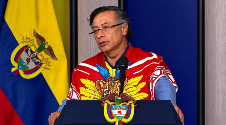 Gustavo Petro durante declaraciones sobre fraude electoral