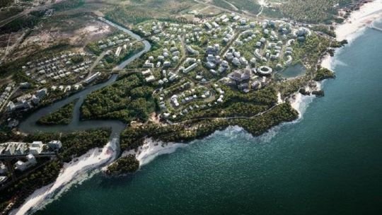 Vista de Colonia del Sacramento con proyectos de inversión