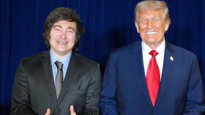 Javier Milei y Donald Trump en un encuentro bilateral