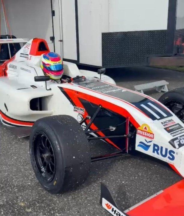 Lázaro Bainotti en el circuito de New Jersey