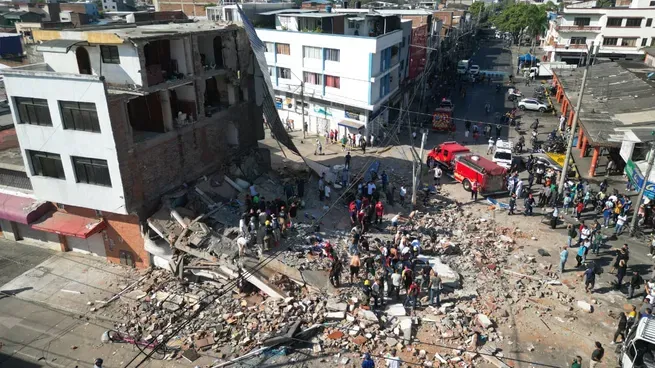 Vista de daños tras el terremoto en Colombia