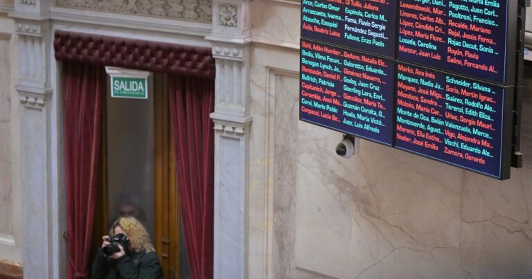 Sesión del Senado durante la votación de la Ley de Inviolabilidad de la Propiedad Privada