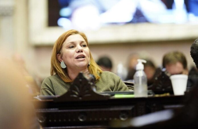 Karina Banfi y Eduardo Vischi en el Congreso