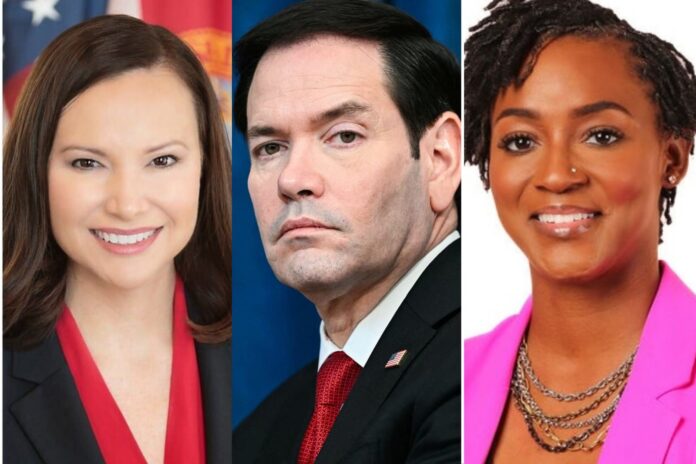 Ashley Moody y Angie Nixon, candidatas al Senado de Estados Unidos por Florida