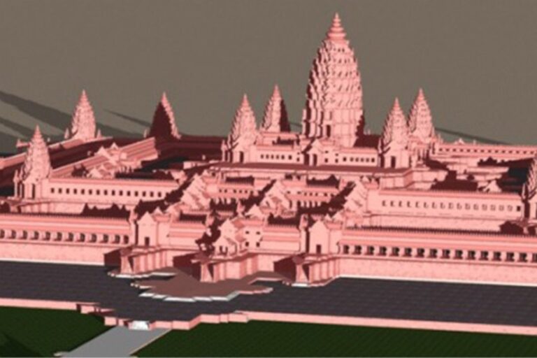 Vista del complejo Virat Ramayan Mandir en construcción en Bihar, India
